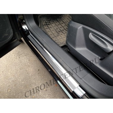Накладки на пороги (carbon) VW Tiguan бренд – Alu-Frost (Польша) главное фото